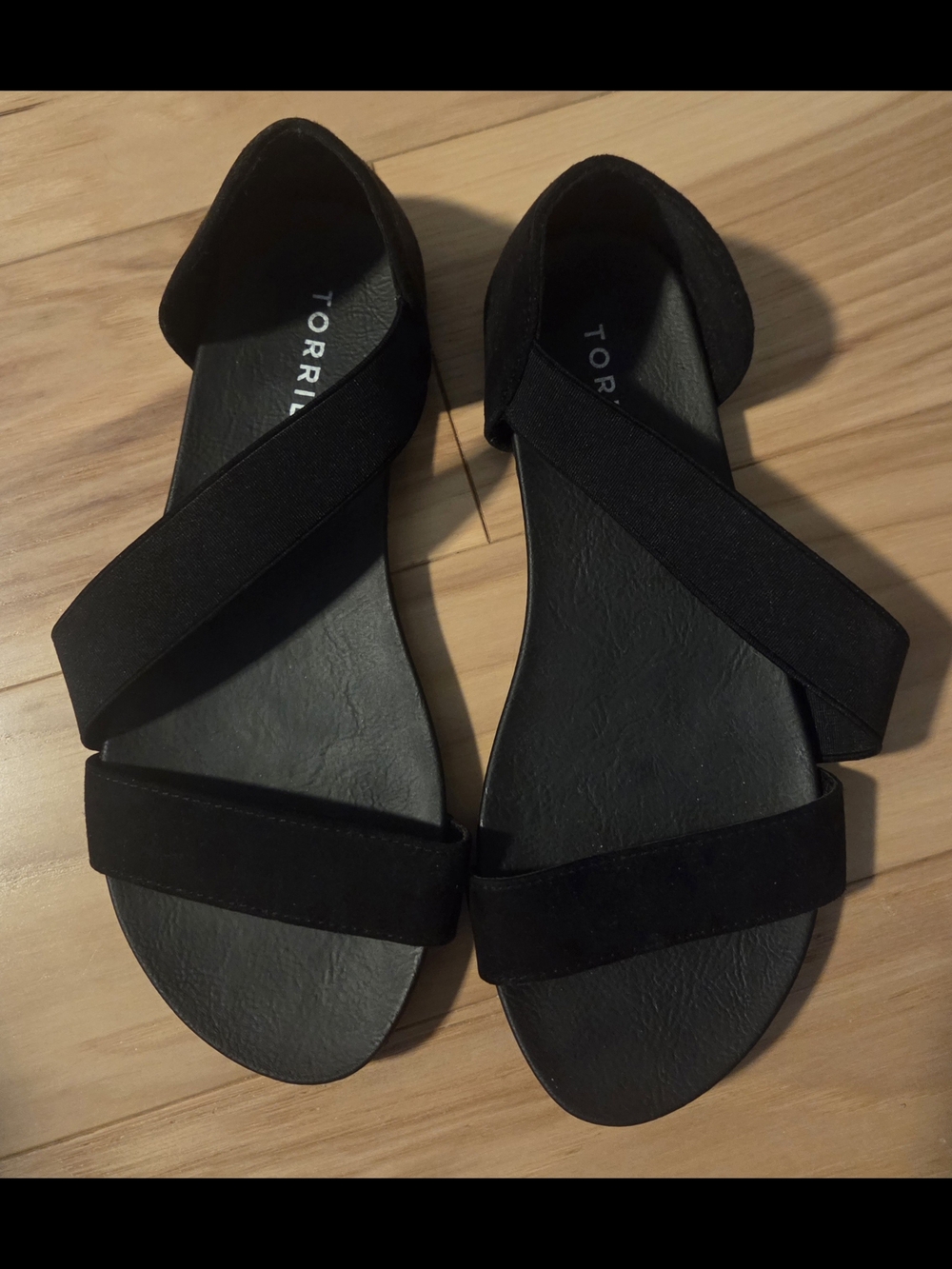 Torrid Black Strappy Flat Sandals